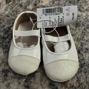 The Children's Place White Glitter Baby Shoes